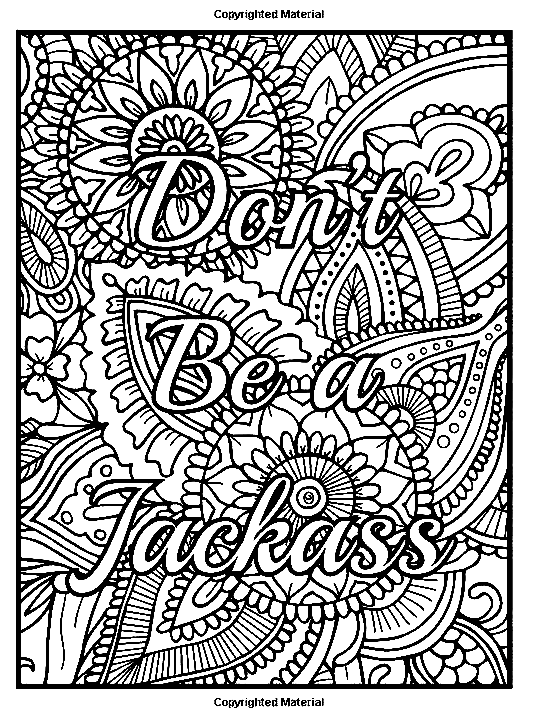 Swear word coloring pages