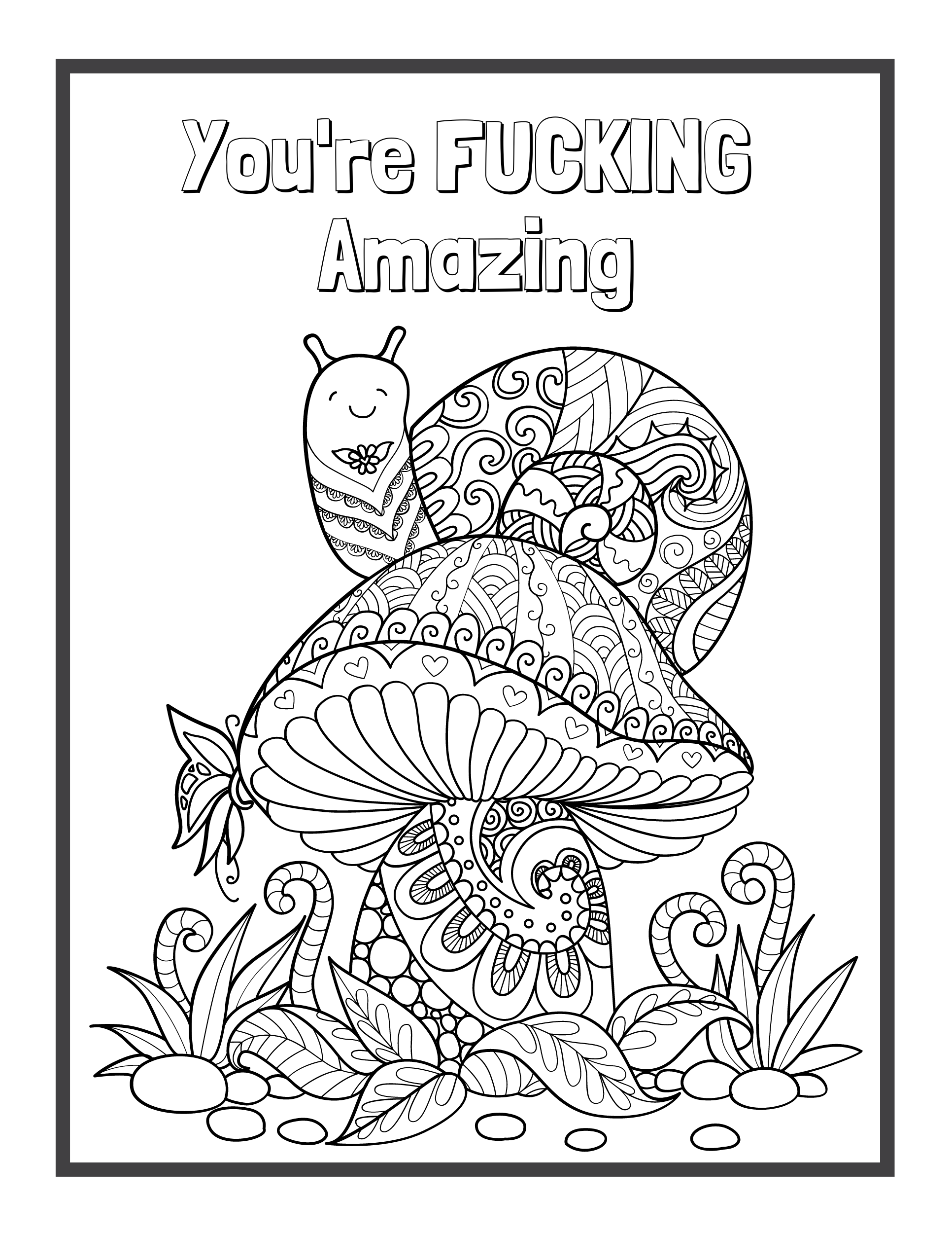 Printable motivational swear word coloring pages for adults funny swe