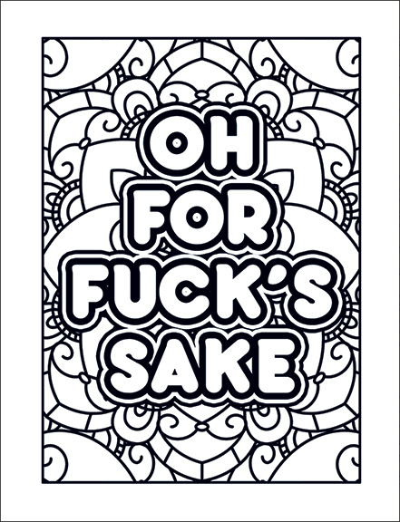Free printable coloring pages for adults with swear words