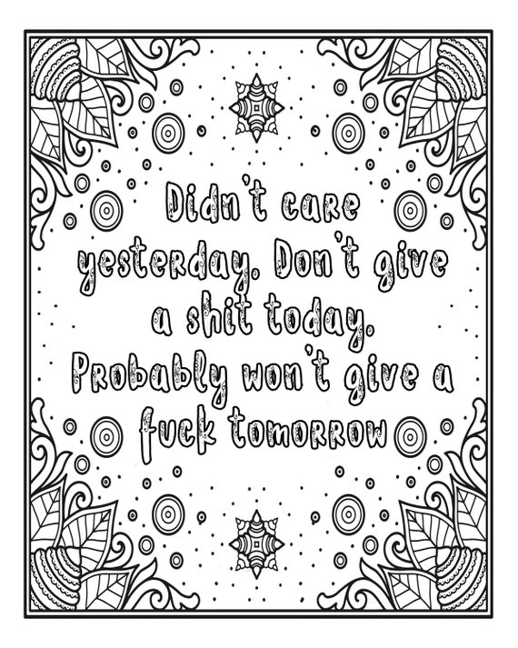 Swear words coloring page bundle for adults swearing cuss words printable coloring sheets digital colouring sayings printable download