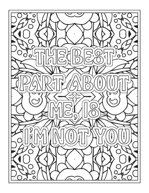 Premium vector swear word quotes coloring pages for coloring book