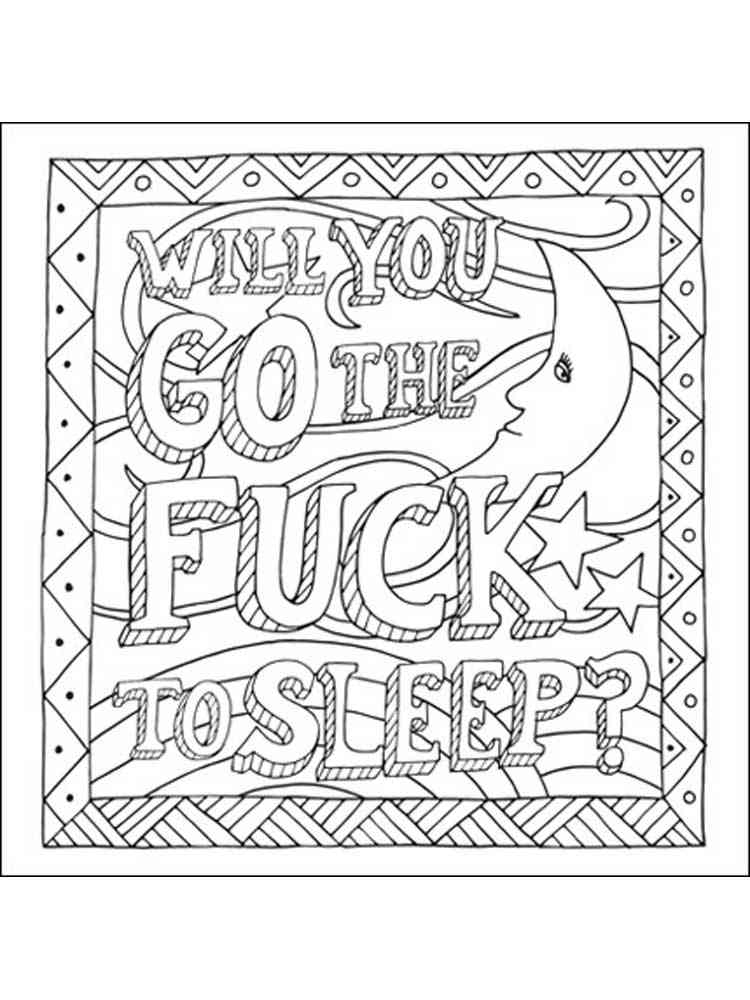 Swear word coloring pages for adults