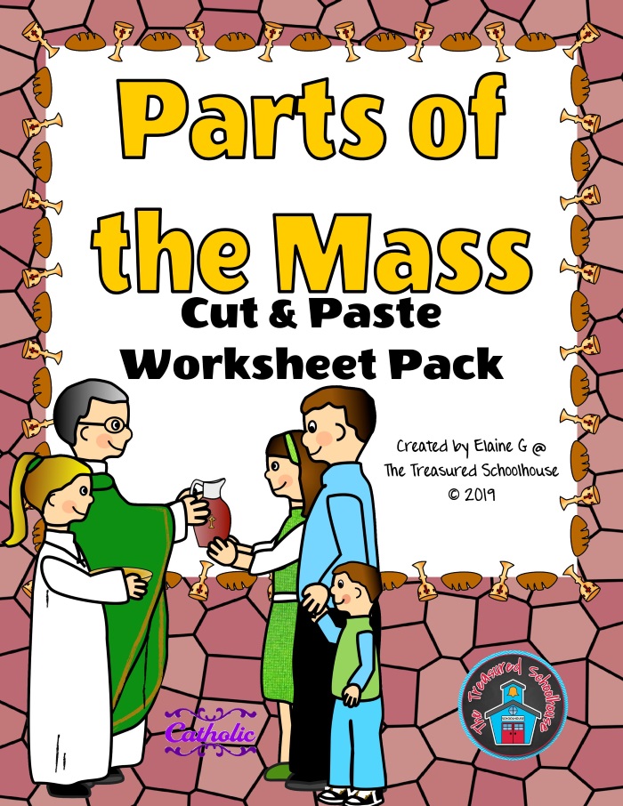 Parts of the mass cut paste worksheet pack made by teachers