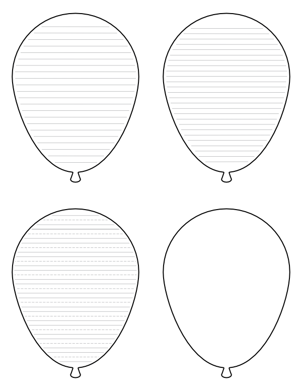Free printable balloon