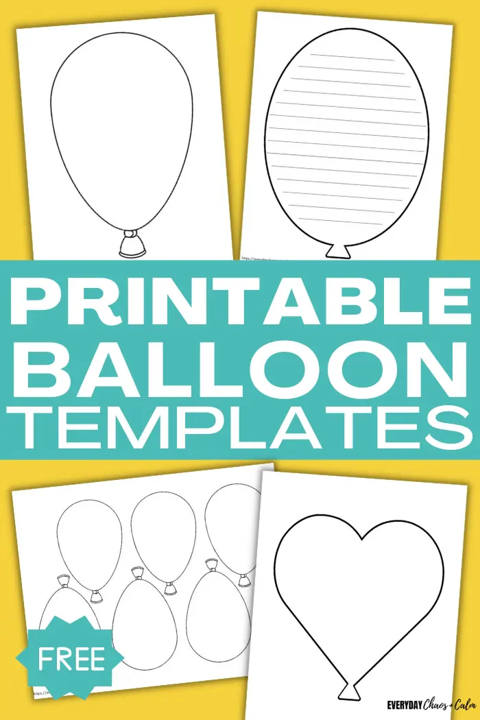 Free printable balloon templates for crafts