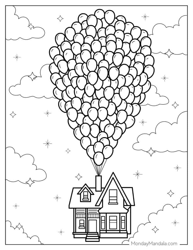Balloon coloring pages free pdf printables
