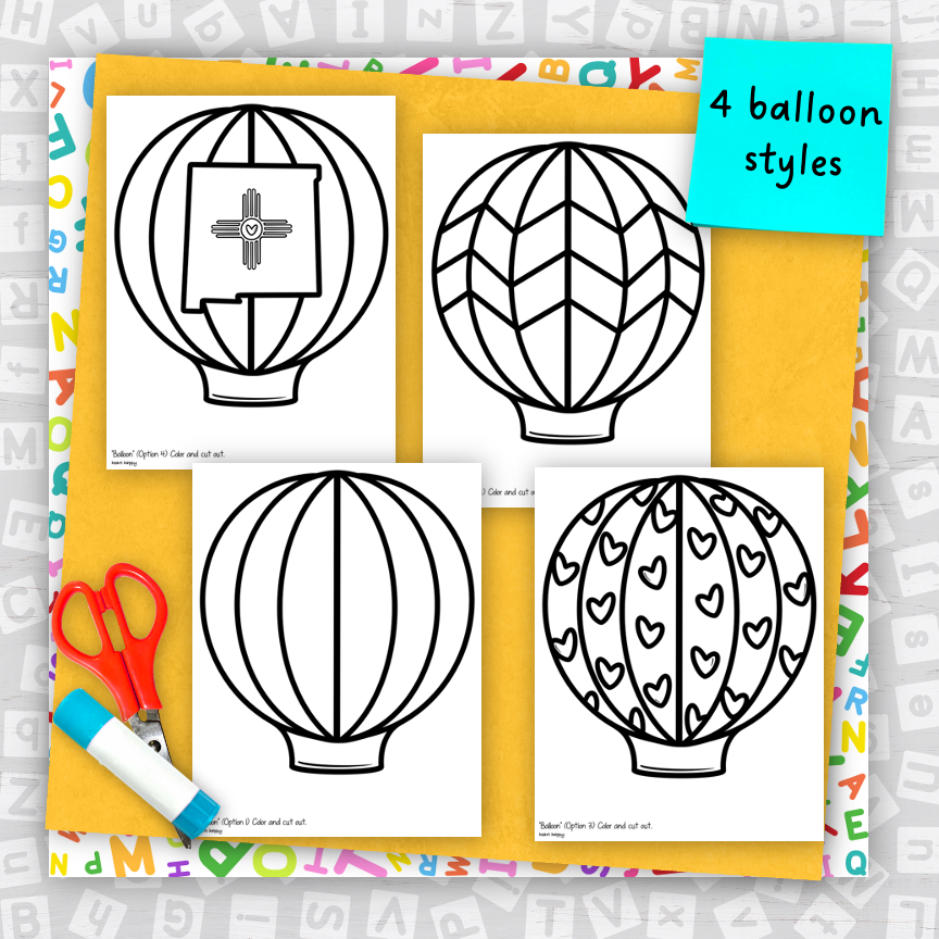 Hot air balloon craft transportation craft new mexico state symbols made by teachers