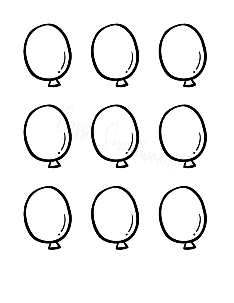 Cute balloon templates free printable