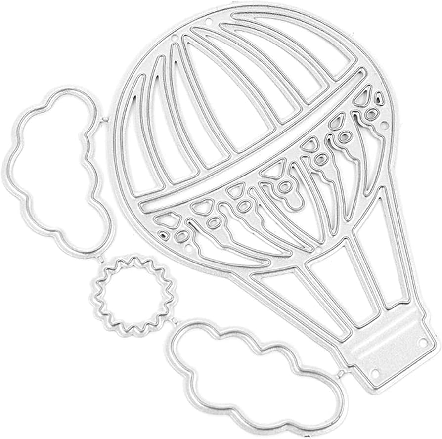 Hot air balloon metal cutting dies scrapbooking stencil die cuts card embossing diy photo album template metal cutting dies for card making clearance arts crafts sewing