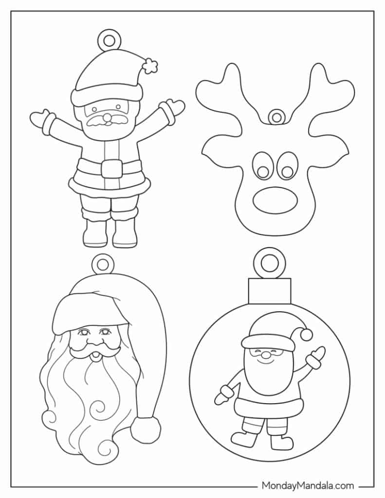 Printable christmas ornaments free pdf templates