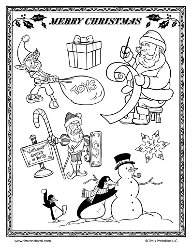 Christmas cut outs â tims printables