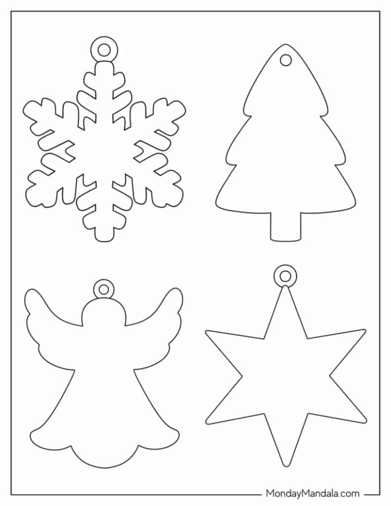 Printable christmas ornaments free pdf templates