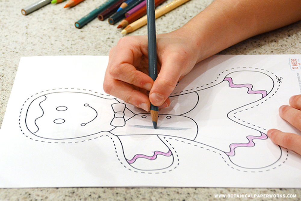 Free printables christmas coloring cutouts