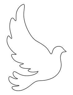 Dove pattern use the printable outline for crafts creating stencils scrapbooking and more free pdf template to doâ bird template applique templates pattern