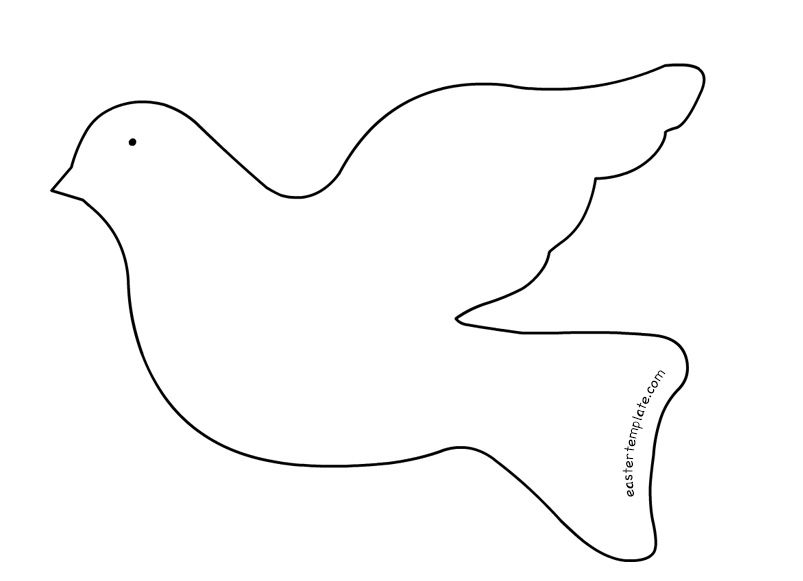 Dove cut out template easter templates bird template peace dove