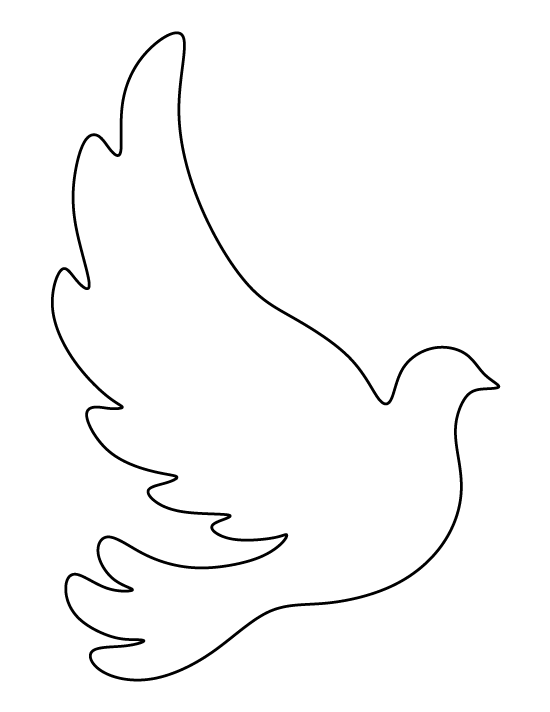 Printable dove template applique templates crafts bird template