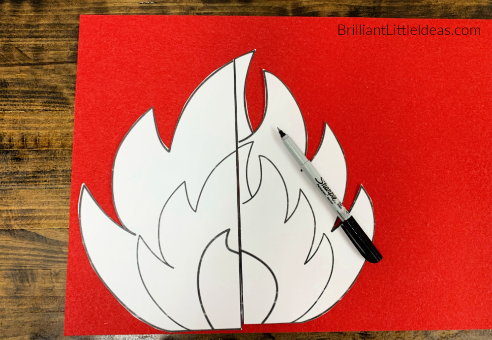 How to make d fire flames with printable template brilliant little ideas
