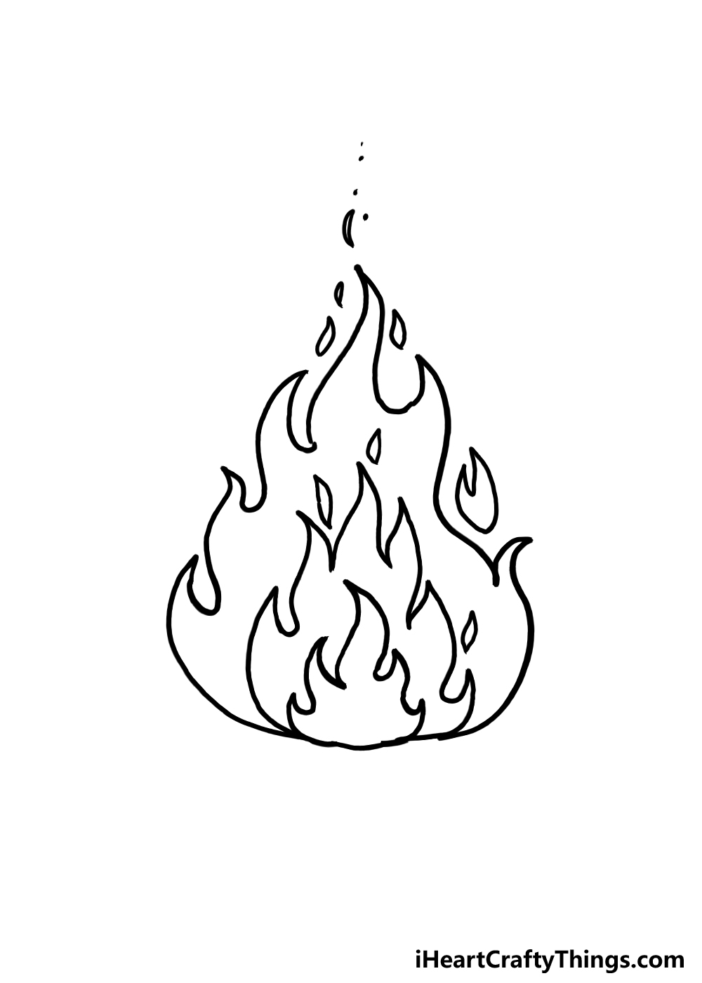 How to draw flames step by step
