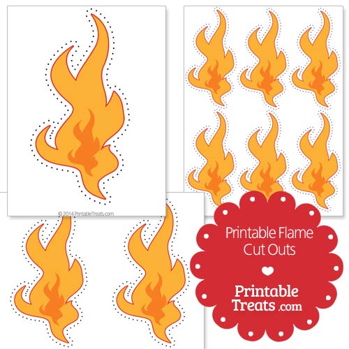 Printable flame cut outs â printable treats