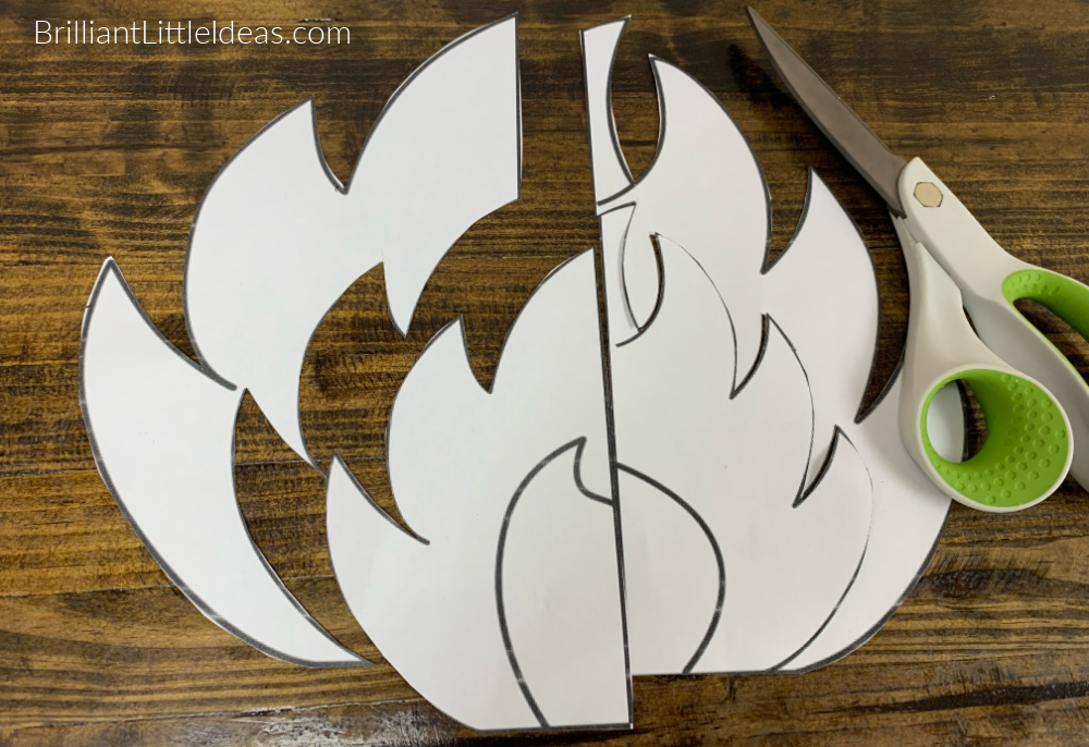 How to make d fire flames with printable template brilliant little ideas