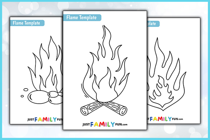 Printable flame templates just family fun