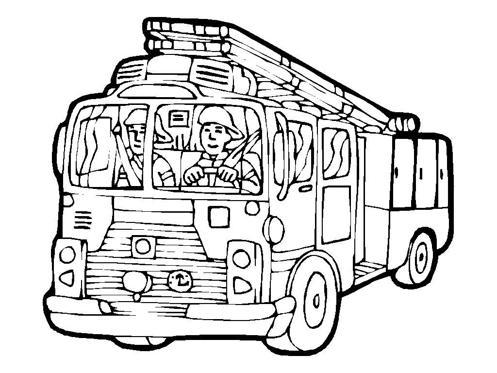 Free printable fire truck coloring pages for kids