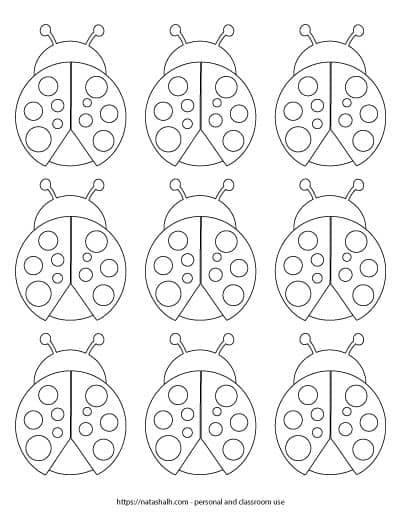 Free printable ladybug templates cute for coloring crafts
