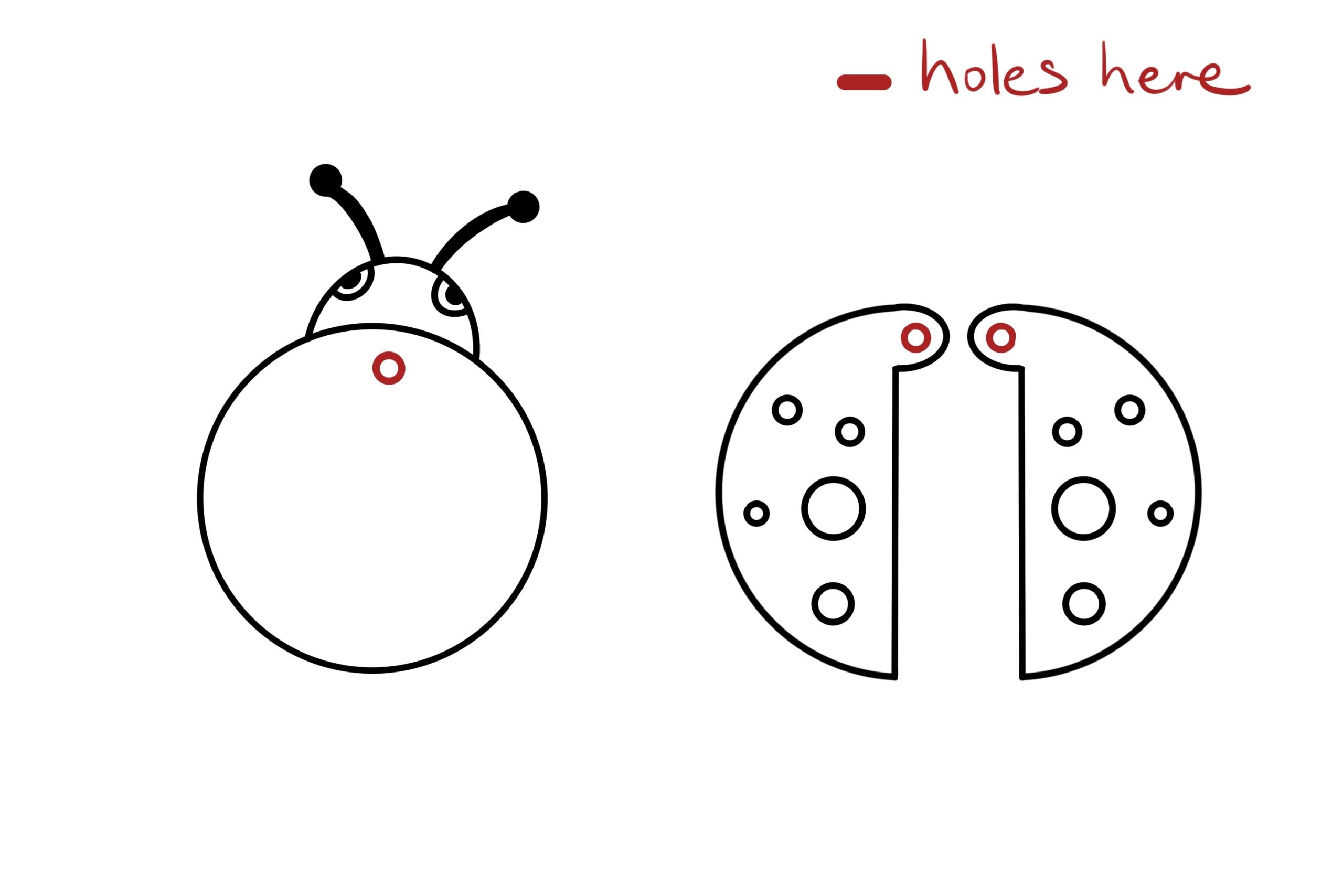 Tutorial paper ladybug free template