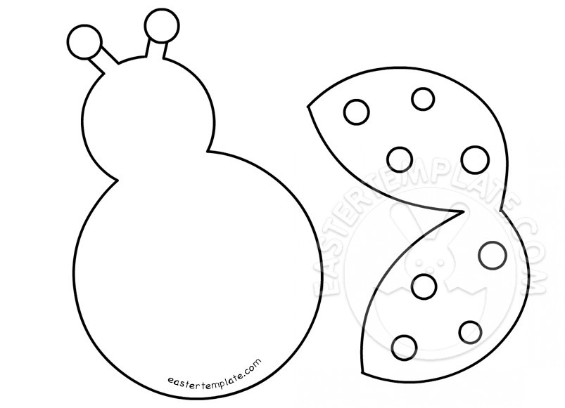 Printable cut out ladybug template