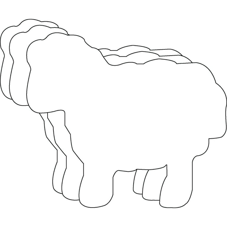 Sheep foam single color creative cut