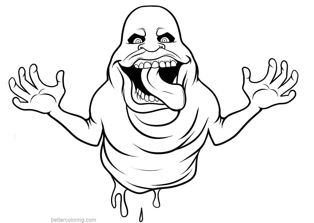 Ghostbusters slimer coloring page coloring pages hot sex picture