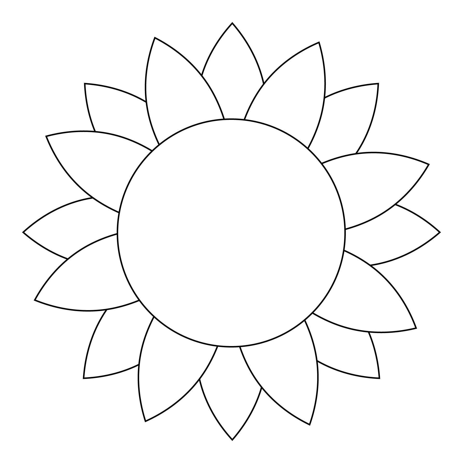 Free printable par sunflower template