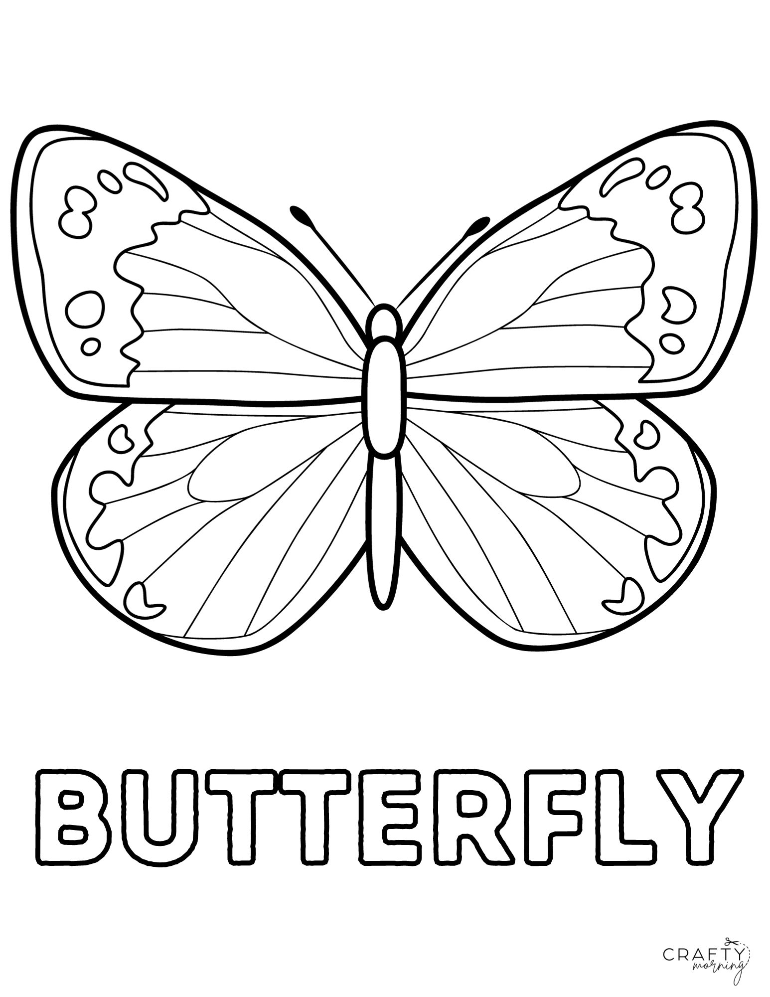 Free butterfly coloring pages to print