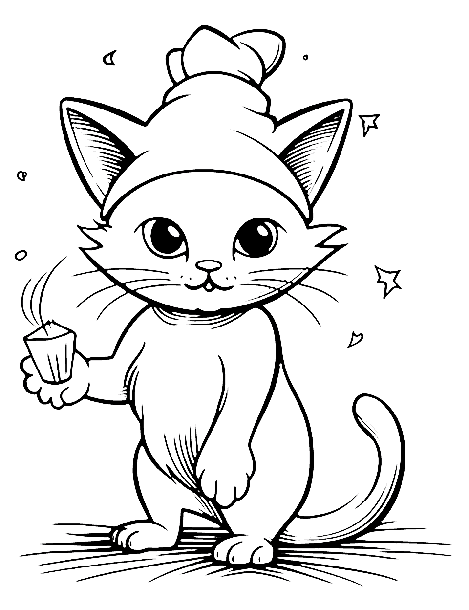 Cat coloring pages free printable sheets