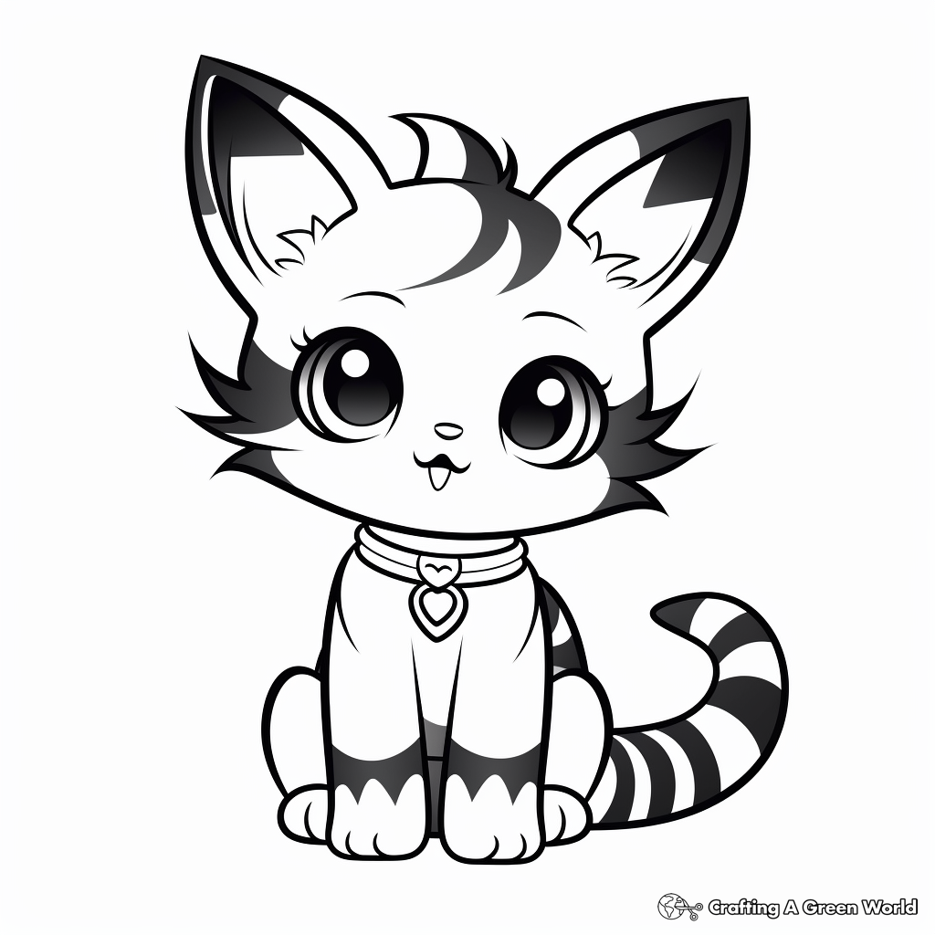 Calico cat coloring pages