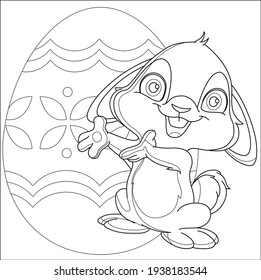 Hakuun easter bunny easter egg easter coloring liittyvã vektorikuva rojaltivapaa