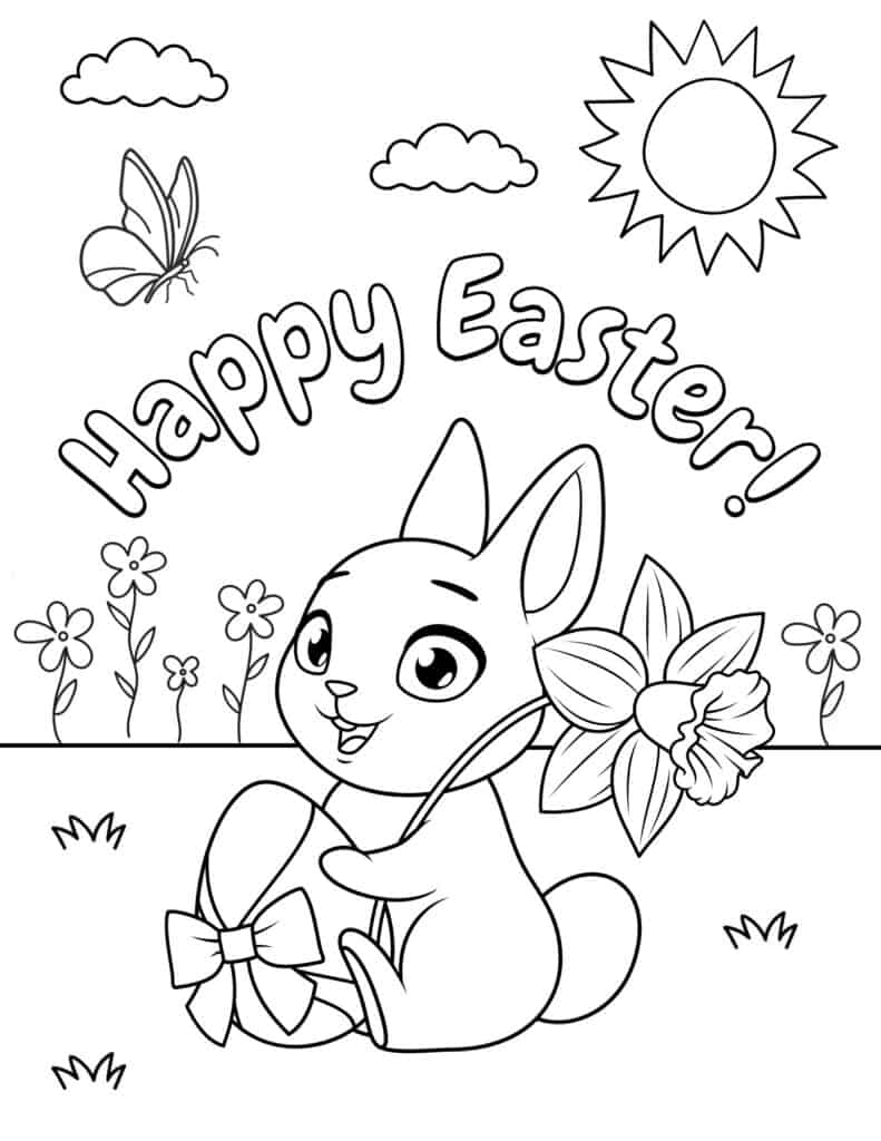 Free printable easter coloring pages for kids