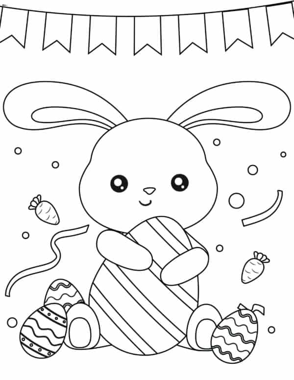 Free coloring pages for easter easter bunny printable pdf
