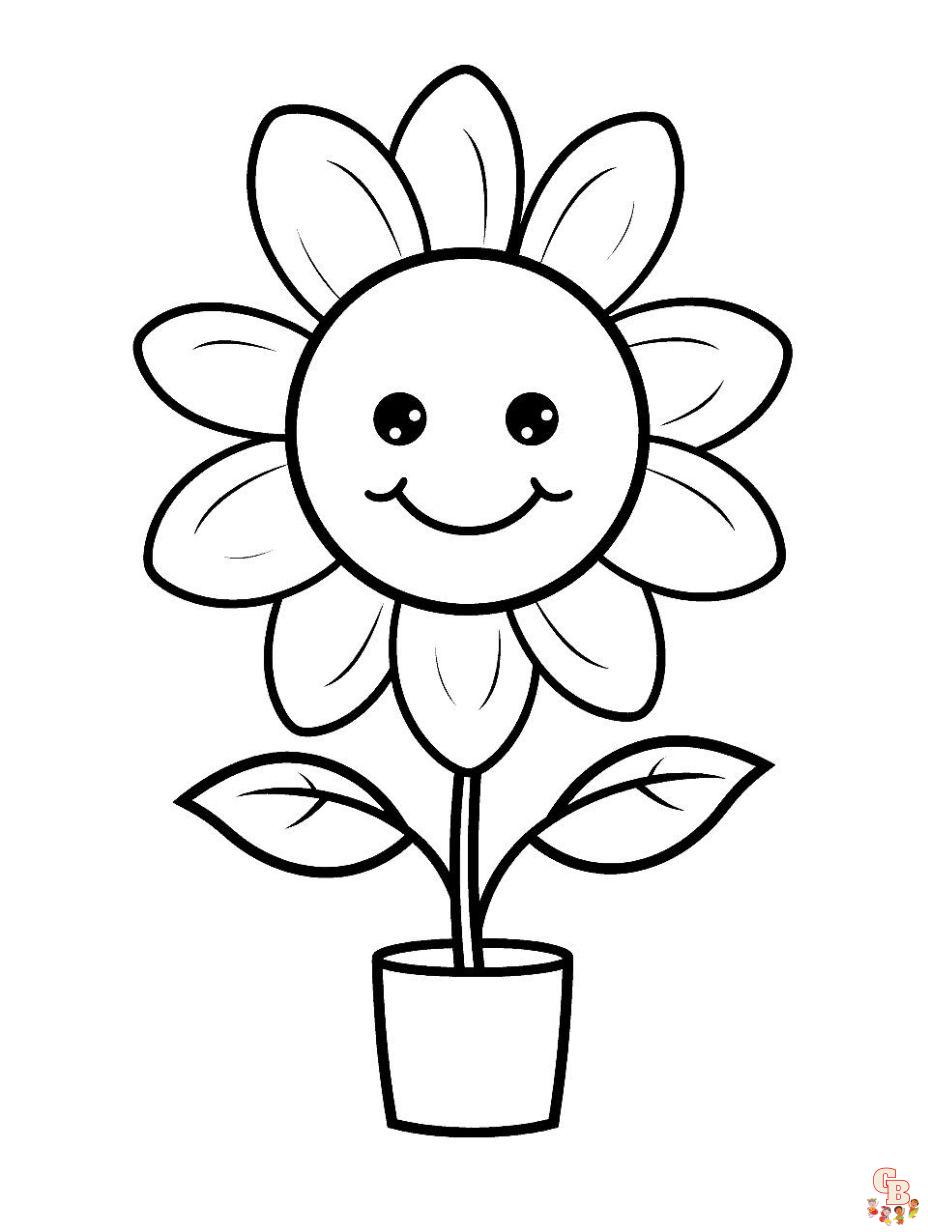 Enjoy free printable flowers coloring pages with