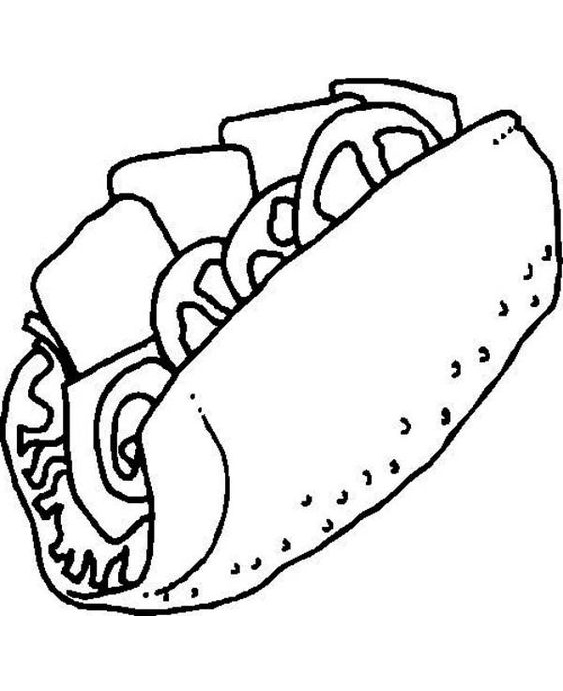 Free easy to print food coloring pages