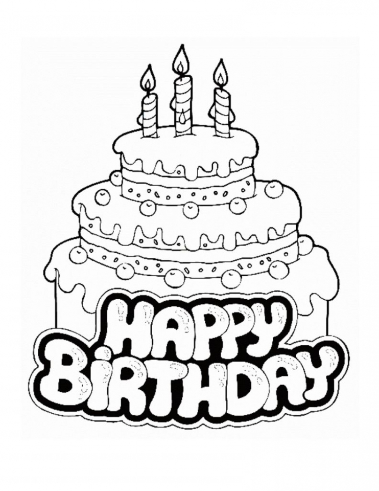 Free printable happy birthday coloring pages