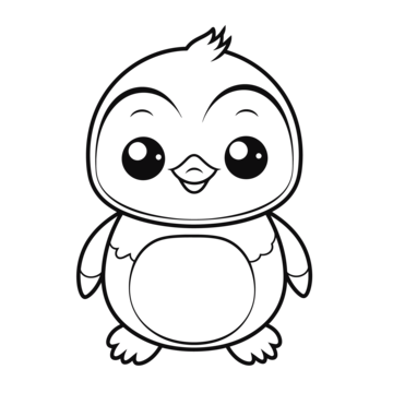 Penguin cartoon outline png transparent images free download vector files