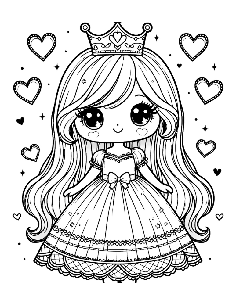 Free princess coloring pages for kids