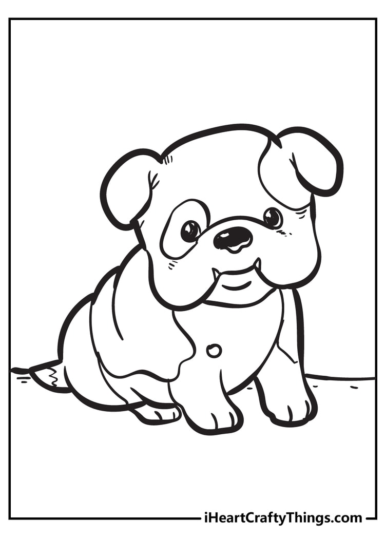 Puppy coloring pages free printables
