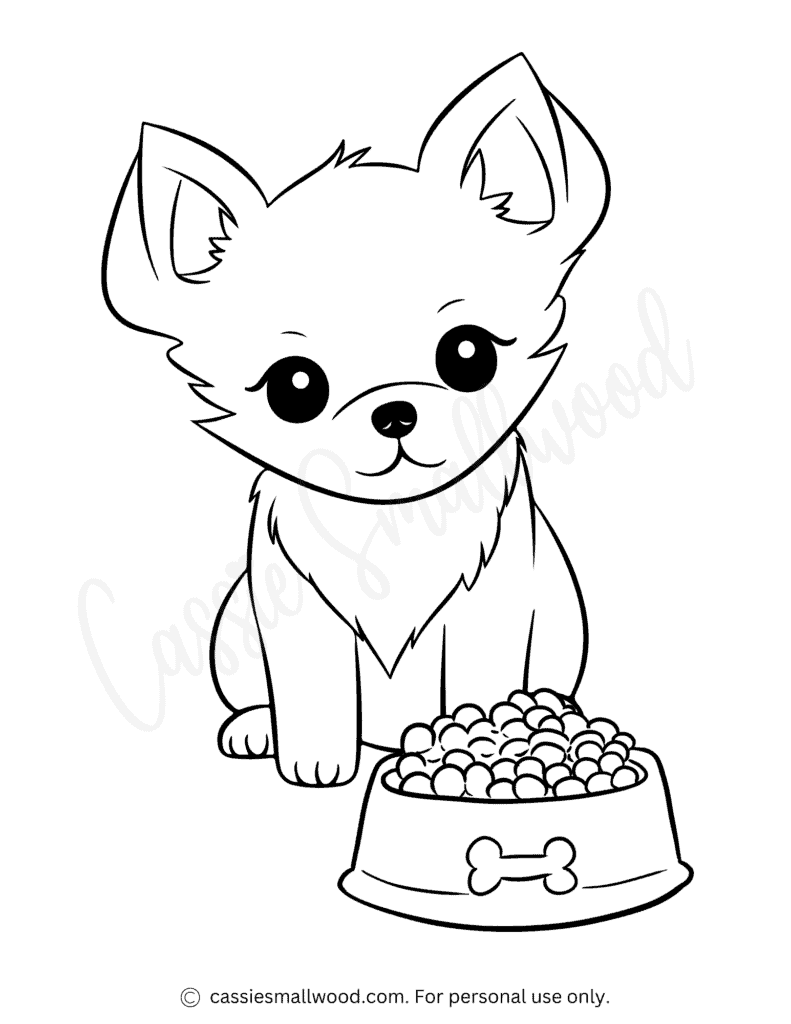 Cute dog coloring pages