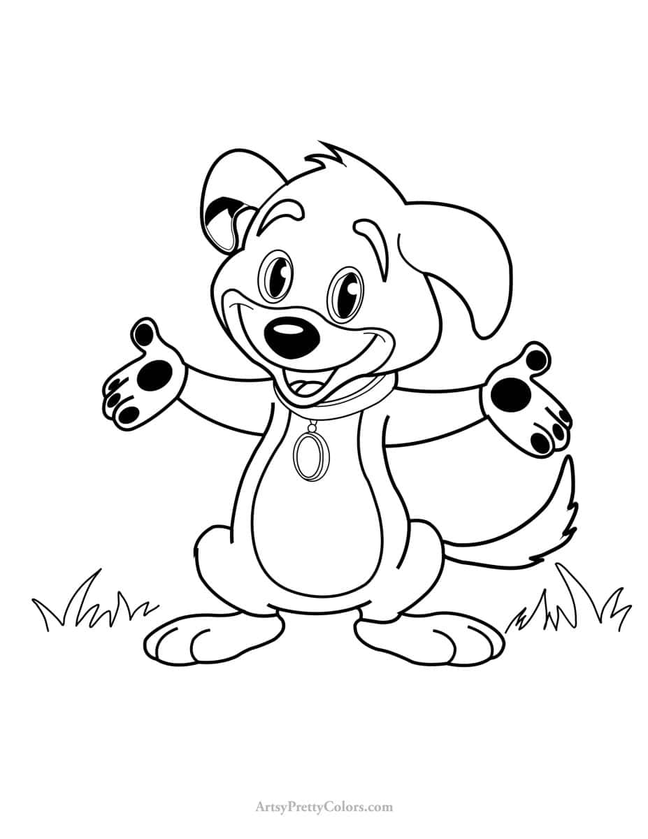 Cute puppy coloring pages for free