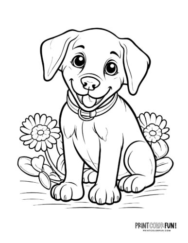 Cute puppy coloring pages free color clipart at