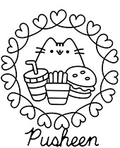 Pusheen coloring pages sheets
