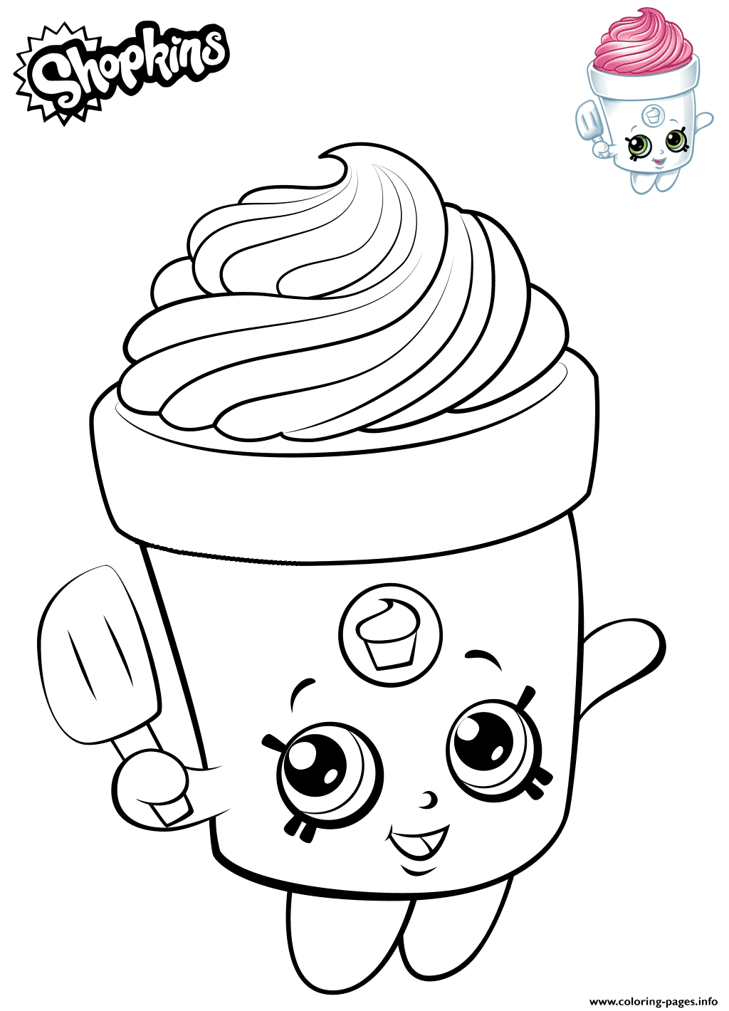 Print cute shopkins freda frosting coloring pages pãginas para colorir da disney livro de colorir pintar e colorir