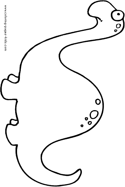 Silly dinosaur with spots color page